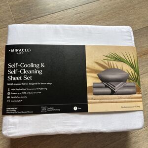 Miracle Made Self- Cooling & Self Cleaning Sheet Set New Full 17" Deep Twin